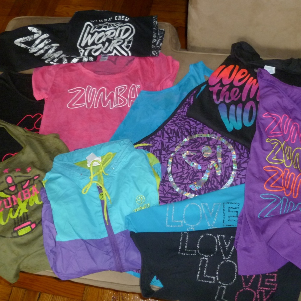 Zumba - lot of 12 tops - XS, S, M, XXL